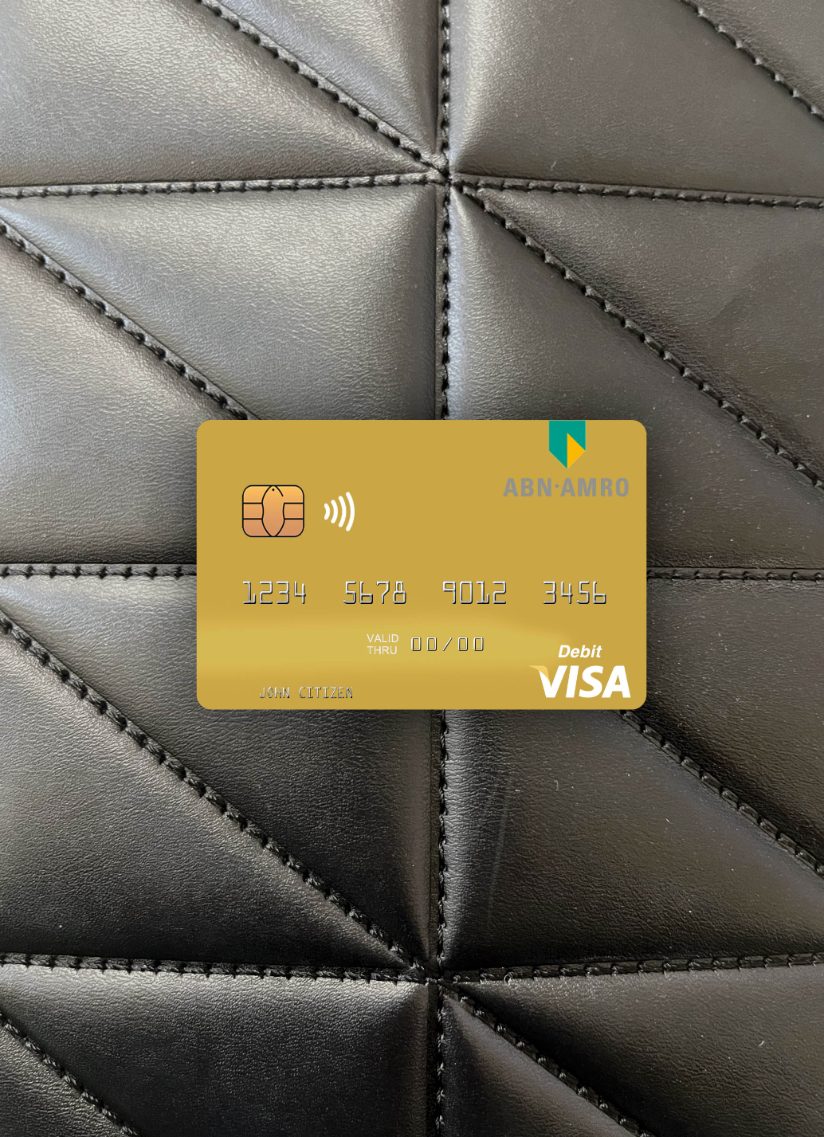 Download Netherlands ABN AMRO Bank visa debit card photolook front Photoshop template